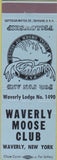 Matchbook Cover - Matchbook Cover Moose Lodge Waverly NY light blue