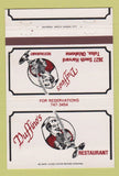 Matchbook Cover - Duffino's Tulsa OK restaurant 40 Strike