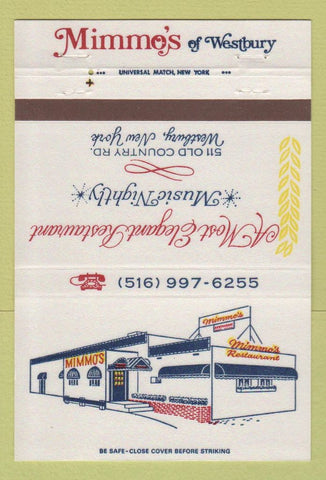 Matchbook Cover - Mimmo's Restaurant Westbury NY 40 Strike