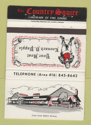 Matchbook Cover - The County Squire Oakville ON 40 Strike