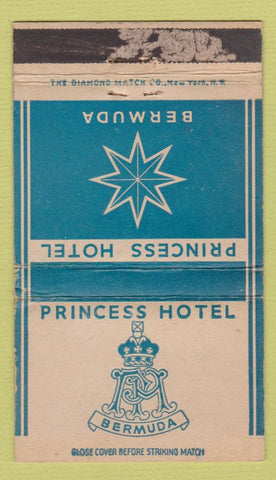 Matchbook Cover - Princess Hotel Bermuda WORN STRIKER 36 Strike