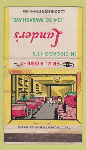 Matchbook Cover - Lander's Chicago IL WEAR 36 Strike