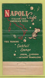 Matchbook Cover - Napoli Cafe San Jose CA WEAR 36 Strike