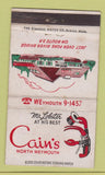 Matchbook Cover - Cain's Restaurant North Weymouth MA WORN 36 Strike