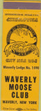Matchbook Cover - Matchbook Cover Moose Lodge Waverly NY yellow