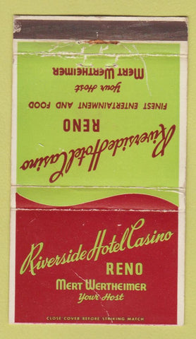 Matchbook Cover - Riverside Casino Reno NV WORN 36 Strike