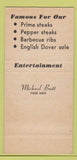 Matchbook Cover - Ontario House Restaurant Chicago IL SAMPLE 30 Strike