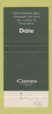 Matchbook Cover - Dole Pineapple 30 Strike