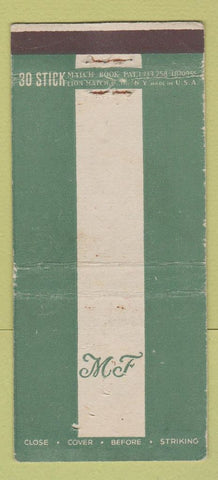 Matchbook Cover - Mayfair Farms West Orange NJ WORN 30 Stick