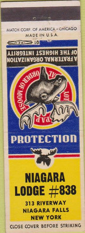 Matchbook Cover - Matchbook Cover Moose Lodge Niagara Falls NY