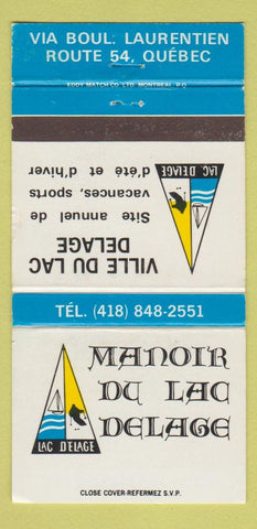 Matchbook Cover - Manoir Du Lac Delage Quebec QC 30 Strike
