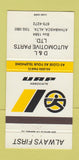 Matchbook Cover - UAP Auto Parts D&L Athabasca AB 30 Strike
