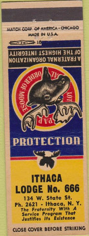 Matchbook Cover - Matchbook Cover Moose Lodge Ithaca NY