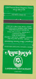 Matchbook Cover - Aunt Lucy's Restaurant Kingston ON 30 Strike