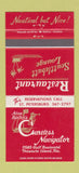 Matchbook Cover - Careless Navigator Restaurant Treasure Island FL 30 Strike