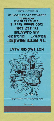 Matchbook Cover - La Petite Fermiere Deli Montreal QC girlie 30 Strike
