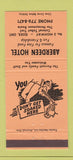 Matchbook Cover - Aberdeen Hotel Essex ON 30 Strike