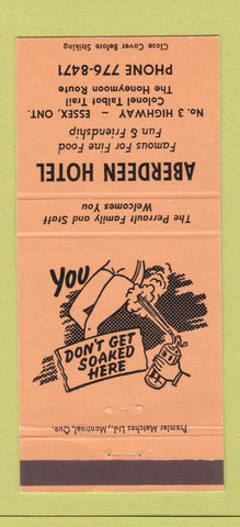 Matchbook Cover - Aberdeen Hotel Essex ON 30 Strike