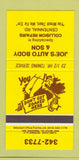 Matchbook Cover - Joe's Auto Body  30 Strike