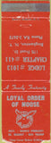 Matchbook Cover - Matchbook Cover Moose Lodge Binghamton NY POOR