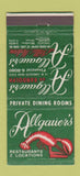 Matchbook Cover - Allgauer's Restaurant Chicago IL 30 Strike