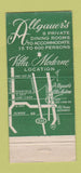 Matchbook Cover - Allgauer's Restaurant Chicago IL 30 Strike