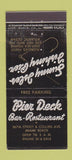 Matchbook Cover - Pier Deck Bar Restaurant Miami Beach FL 21 Strike Feature