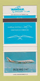 Matchbook Cover - Wardair Canada Boeing 747 30 Strike
