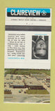 Matchbook Cover - Claireview Chrysler Pointe Claire QC Sam Etcheverry 30 Strike