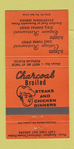 Matchbook Cover - Restaurants Cottage Esquire Toronto London ON 30 Strike