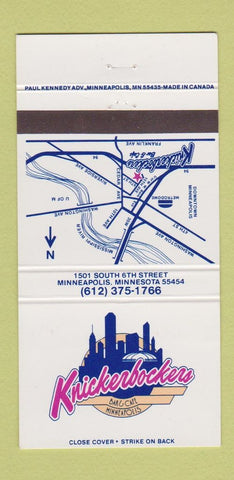 Matchbook Cover - Knickerbockers Bar Cafe Minneapolis MN 30 Strike