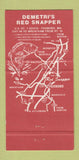 Matchbook Cover - Demetri's Red Snapper Restaurant Foxboro MA 30 Strike