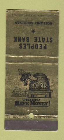 Matchbook Cover - Peoples State Bank Holland MI WEAR 30 Stick