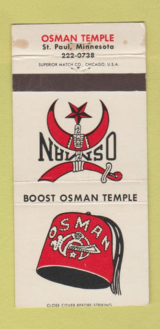 Matchbook Cover - Shriners Osman Temple St Paul MN WEAR 30 Strike