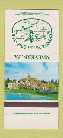 Matchbook Cover - Chester Valley Golf Club Malvern PA 30 Strike
