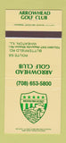 Matchbook Cover - Arrowhead Golf Club Wheaton IL 30 Strike