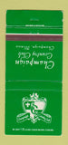 Matchbook Cover - Champaign Country Club IL 30 Strike