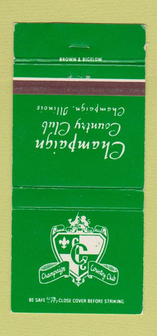 Matchbook Cover - Champaign Country Club IL 30 Strike