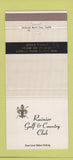 Matchbook Cover - Rainier Golf and Country Club Seattle WA 30 Strike