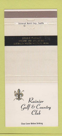 Matchbook Cover - Rainier Golf and Country Club Seattle WA 30 Strike