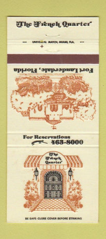 Matchbook Cover - The French Quarter Fort Lauderdale FL 30 Strike