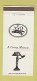 Matchbook Cover - Old Sturbridge Village MA 30 Strike