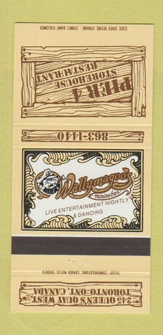 Matchbook Cover - Pier 4 Wallymagoo's Toronto ON 30 Strike