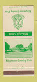 Matchbook Cover - Ridgemoor Country Club 30 Strike