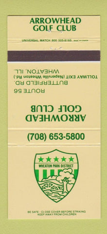 Matchbook Cover - Arrowhead Golf Club Wheaton IL 30 Strike