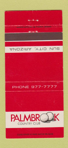 Matchbook Cover - Palmbrook Country Club Sun City AZ 30 Strike
