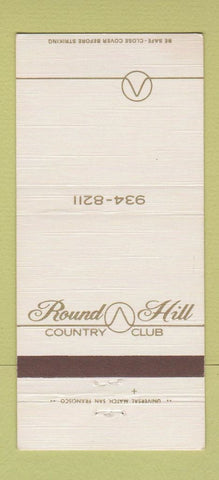 Matchbook Cover - Round Hill Country Club 30 Strike