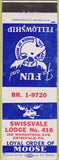 Matchbook Cover - Matchbook Cover Moose Lodge Swissvale PA