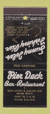 Matchbook Cover - Pier Deck Bar Restaurant Miami Beach FL 21 Strike Feature