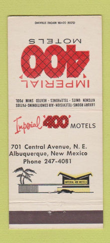 Matchbook Cover - Imperial 400 Motels Albuquerque NM 30 Strike